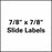 Timemed - Blank Label Laboratory Use White 7/8 X 7/8 Inch - MRS-78