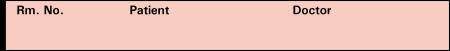 Precision Dynamics TimeMed Pre-Printed Label Timemed Communication Fill In Rm. No., Patient, Doctor Pink 4-1/2 X 1/2 Inch - N-5-4