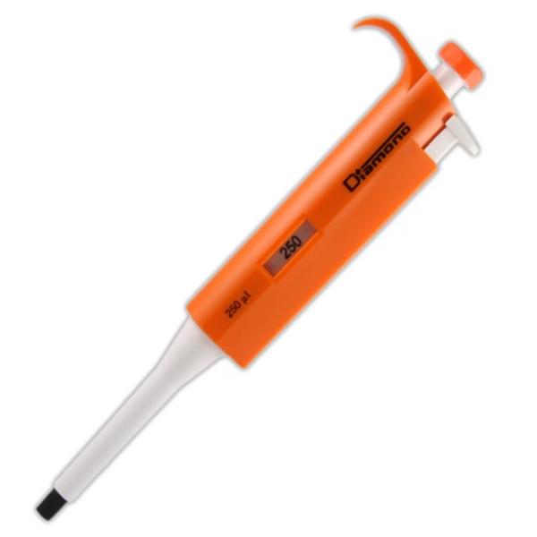 Globe Scientific Diamond Fixed Volume Pipette 250Ul Non-Graduated Orange Ea - 3302-250