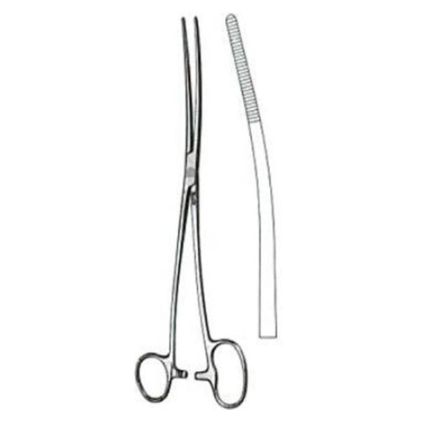 Miltex-Integra Forcep Sponge Bozeman 10-1/2" Serrated Double Curve Stainless Steel Ea - 7-624