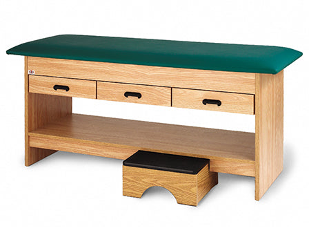 Hausmann Treatment Table with Pull-Out Footstool - 72" x 27" x 32", - 4298
