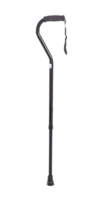 Fabrication Enterprises - Offset Cane Aluminum 29 to 38 Inch Height Black - 43-2012