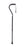 Fabrication Enterprises Offset Cane  Aluminum 29 To 38 Inch Height Black - 43-2012