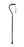 Fabrication Enterprises - Offset Cane Aluminum 29 to 38 Inch Height Black - 43-2012