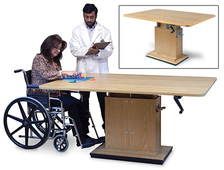 Hausmamann Crank Hydraulic Work Table - 66" x 48" x 29"-41", - 4320