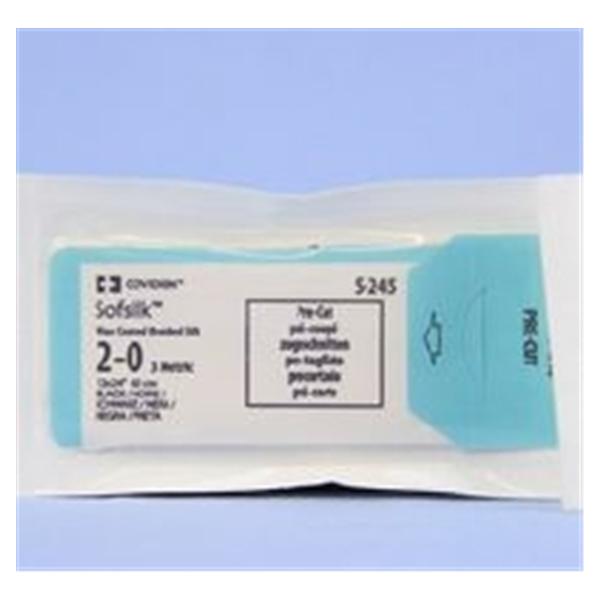 Medtronic MITG-Covidien Suture 2-0 Silk No Needle Sofsilk Black 24" Braid 36/Ca - S245