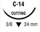 Monosof~Dermalon - Suture with Needle Nonabsorbable Uncoated Black Suture Monofilament Nylon Size 2 - 0 18 Inch Suture 1-Needle 24 mm Length 3/8 Circle Reverse Cutting Needle - SN-758