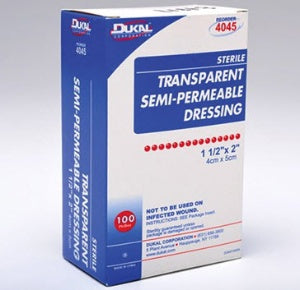Dukal Dukal Transparent Film Dressing Octagon 1/2 X 2 Inch 2 Tab Delivery With Label Sterile - 4045