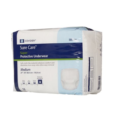 Cardinal Sure Care Adult Absorbent Underwear Pull On Medium Disposable Heavy Absorbency - 1605