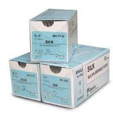 Covidien Sofsilk Suture without Needle Braided Silk Nonabsorbable Coated Size 3 - 0 18 Inch Suture - S194