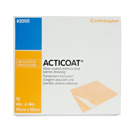 Acticoat - Silver Barrier Dressing 4 X 4 Inch Square Sterile - 20101