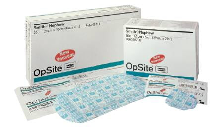 Smith & Nephew OpSite Post Op Transparent Film Dressing with Pad Rectangle 3-3/4 X 3-3/8 Inch 3 Tab Delivery Without Label Sterile - 66000709