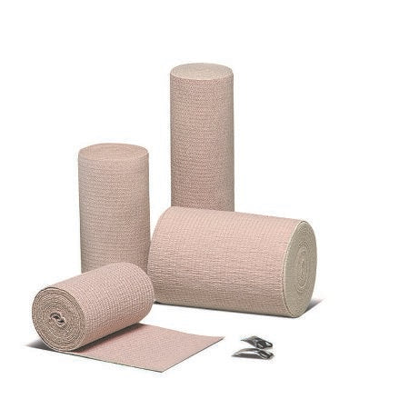 Econo-Wrap LF - Elastic Bandage 4 Inch X 5 Yard Standard Compression Clip Detached Closure Tan NonSterile - Hartmann - 33400000