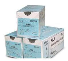 Covidien Sofsilk Suture without Needle Braided Silk Nonabsorbable Coated Size 0 24 Inch Suture - S346