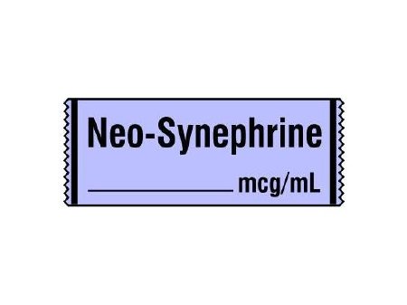 Shamrock - Drug Label Anesthesia Label Neo-Synephrine mcg/mL Violet 1/2 X 1 Inch - SA-285