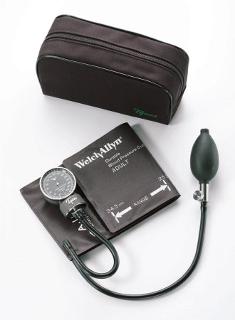 Welch Allyn Tycos Aneroid Gauge (Only) Certified Accurate to ±3 mmHg, Ruby-jeweled movement, laser-engraved dial face, one-piece cuff, polyester zipper case, gauge design Classic Pocket Aneroids - 5090-03