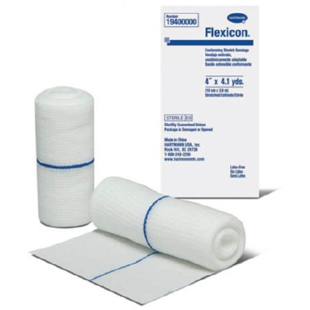 Hartmann Flexicon Conforming Bandage Polyester 1-Ply 4 Inch X 4-1/10 Yard Roll Shape Sterile - 19400000