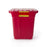 BD - Sharps Container 18-1/2 H X 17-3/4 W X 11-3/4 D Inch 9 Gallon Red Base / Clear Lid Vertical Entry Hinged Snap On Lid - 305615