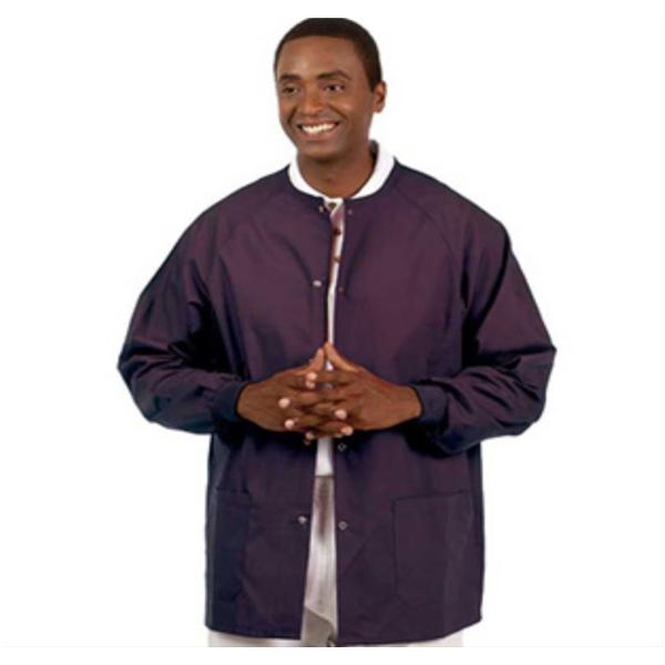 Fashion Seal Jacket Warm-Up 65% Polyester / 35% Cotton Unisex Eggplant Small 2 Pockets Ea - 7693-S