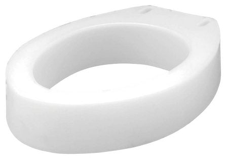 Carex - Elongated Raised Toilet Seat 3-1/2 Inch Height White 300 lbs. Weight Capacity - FGB30600 0000