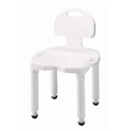 Carex - Bath Bench Without Arms Plastic Frame With Backrest 21 Inch Seat Width - FGB671C0 0000