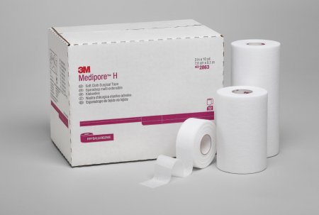 3M Medipore H Medical Tape Water Resistant Cloth 1 Inch X 10 Yard White NonSterile - 2861