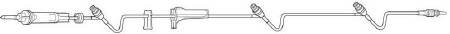 Baxter Clearlink Administration Set 10 Drops / mL Drip Rate 110 Inch Tubing 3 Ports - 2C8537