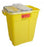 Becton Dickinson Chemotherapy Sharps Container 2-Piece 18-1/2 H X 17-3/4 W X 11-3/4 D Inch 9 Gallon Yellow Hinged Lid - 305603
