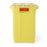 BD - Chemotherapy Waste Container 18-1/2 H X 17-3/4 W X 11-3/4 D Inch 9 Gallon Yellow Base / Clear Lid Vertical Entry Gasketed Hinged Lid - 305603