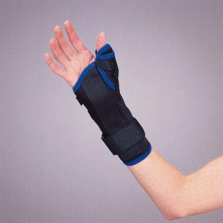 Deroyal Wrist And Thumb Splint Thumb Spica Tietex Right Hand Black Small - 350SR