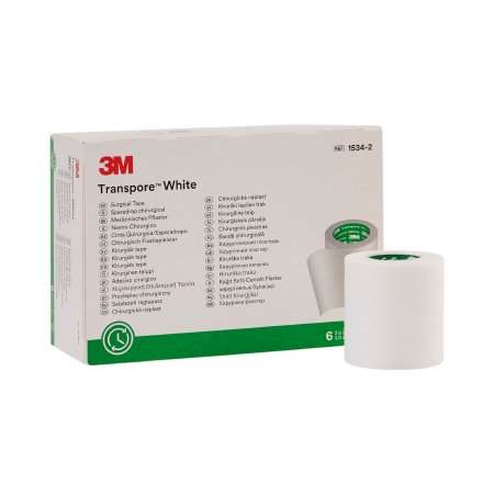 3M Transpore White - Medical Tape Bi-directional Tear Plastic 2 Inch X 10 Yard White NonSterile - 1534-2