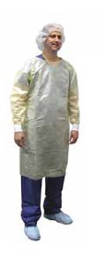 Precept Medical Products Precept Protective Procedure Gown One Size Fits Most Unisex NonSterile Yellow - 51179