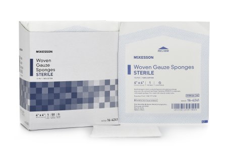McKesson McKesson Gauze Sponge Cotton 12-Ply 4 X 4 Inch Square Sterile - 16-4241