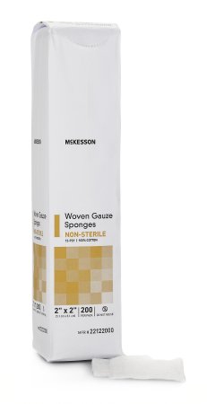 McKesson McKesson Gauze Sponge Cotton 12-Ply 2 X 2 Inch Square NonSterile - 22122000