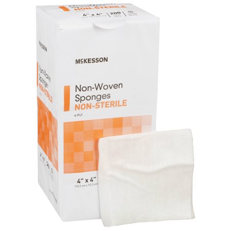 McKesson - Nonwoven Sponge Polyester / Rayon 4-Ply 4 X 4 Inch Square NonSterile - 94442000