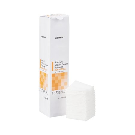 McKesson - Gauze Sponge Cotton 12-Ply 2 X 2 Inch Square NonSterile - 12222000