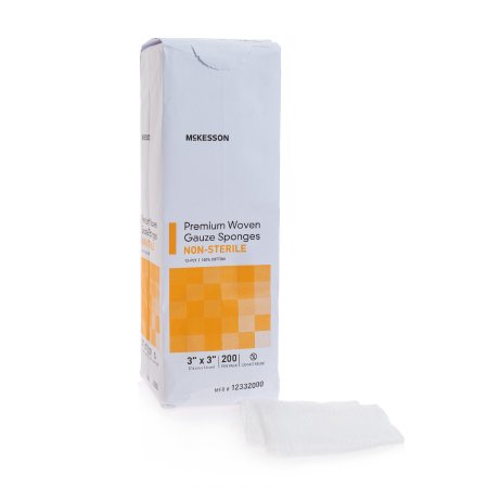 McKesson McKesson Gauze Sponge Woven Cotton 12-Ply 3 X 3 Inch Square NonSterile - 12332000