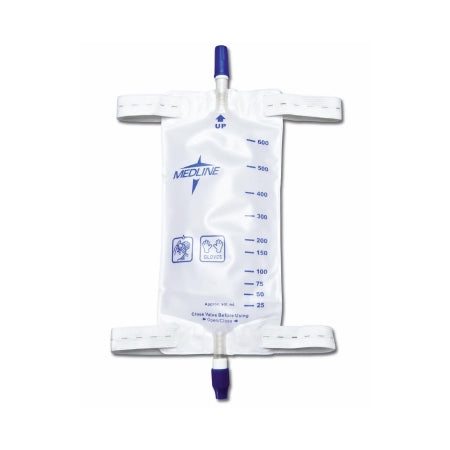 Medline - Urinary Leg Bag Anti-Reflux Valve Sterile Fluid Path 600 mL - DYND12574