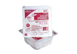 Dukal - USP Type VII X-Ray Detectable Gauze Sponge Cotton 16-Ply 4 X 4 Inch Square Sterile - 416-2X