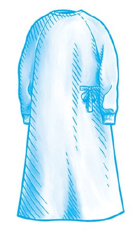 SmartGown - Surgical Gown with Towel X-Large Blue Sterile AAMI Level 4 Disposable - 39045