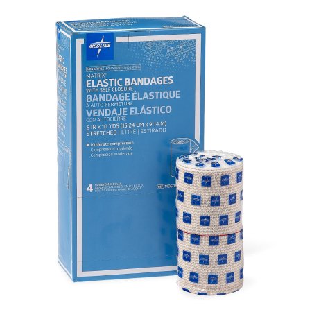 Matrix - Elastic Bandage 6 Inch X 10 Yard Medium Compression Double Hook and Loop Closure Natural NonSterile - MDS087106LF
