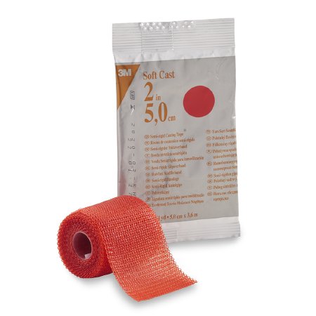 3M Scotchcast Soft Cast - Cast Tape 2 Inch X 12 Foot Fiberglass Red - 82102R
