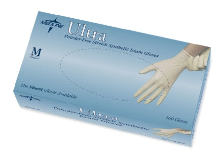 Medline Ultra - Exam Glove Large NonSterile Stretch Vinyl Standard Cuff Length Smooth Ivory Not Chemo Approved - Medline - MDS193076