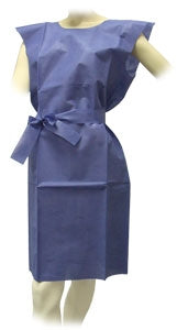 Precept Medical Products Patient Exam Gown Medium Adult NonSterile Blue - 35 0454