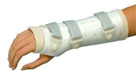 PlastiCast - Wrist / Hand Splint Polyethylene / Foam / Stockinette Left Hand White Medium - 510271/NA/LM