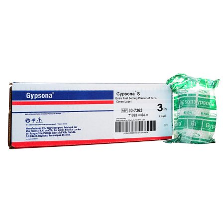 Gypsona S - Plaster Bandage 3 Inch X 9 Foot Plaster of Paris / Plastic White - 30-7363