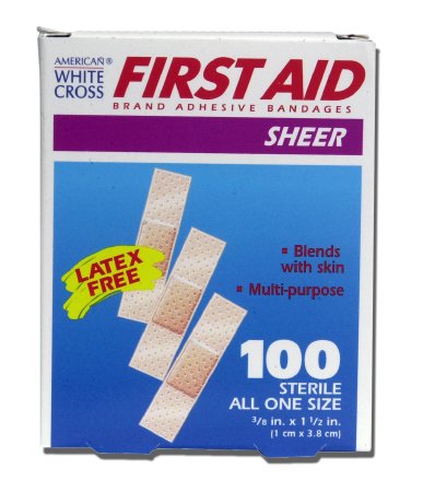 Dukal Stat Strip Adhesive Strip 3/8 X 1-1/2 Inch Plastic Rectangle Tan Sterile - 1298033