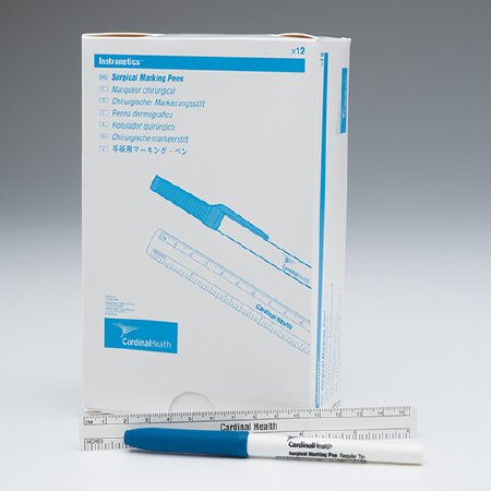 Cardinal - Skin Marker Gentian Violet Fine / Regular / Multi-Tip 6 Inch, With Ruler - 212PR