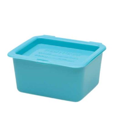 Medegen Medical Products LLC Medegen Denture Cup Blue Double-Hinged Lid Reusable - 140