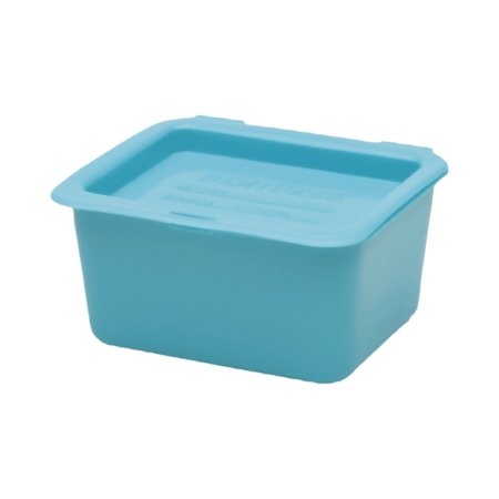 Medegen - Denture Cup 8 oz. Blue Double-Hinged Lid Reusable - 00140